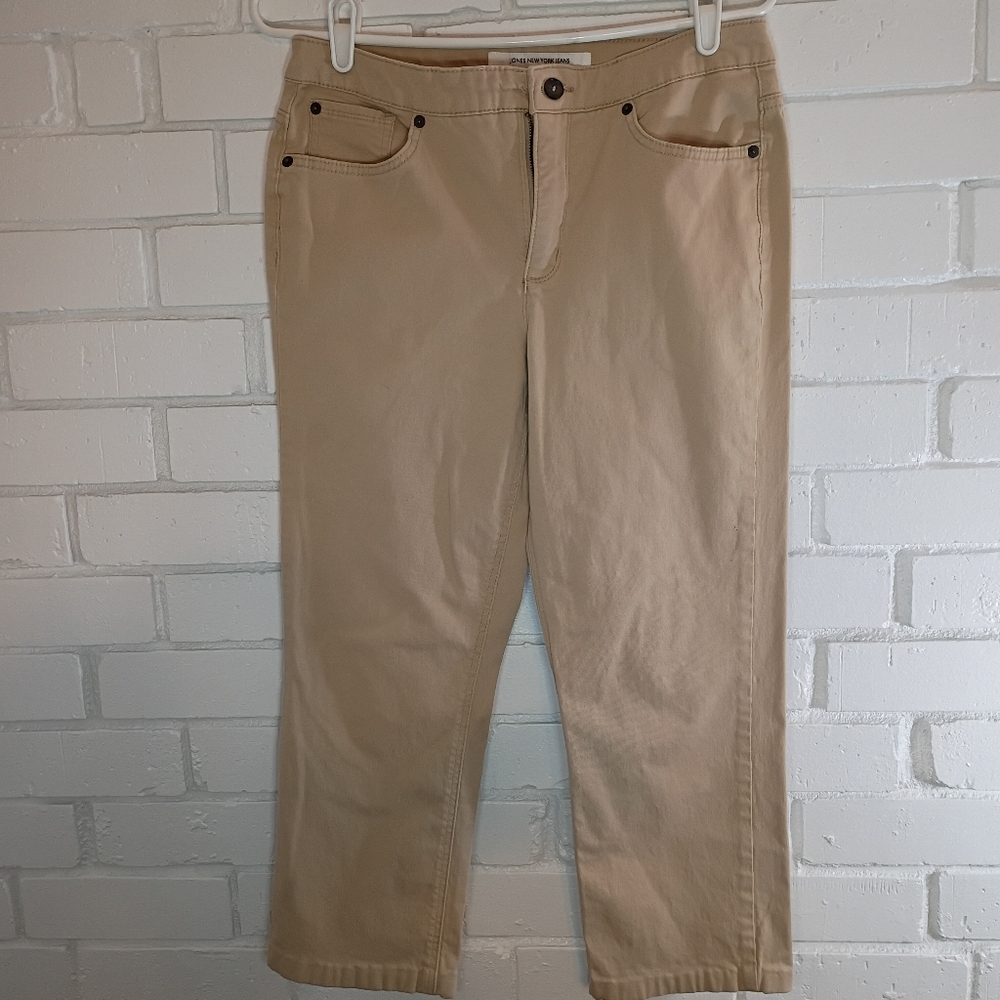 Jones New York Jeans Size 10 Short Tan 5 Pocket